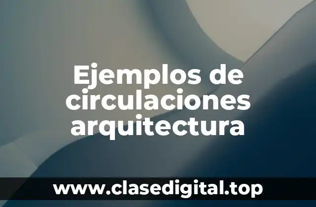 Ejemplos de circulación arquitectura