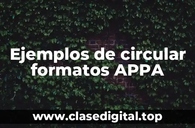 Ejemplos de circular formatos APPA