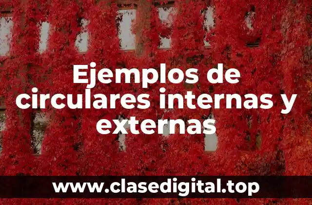 Ejemplos de circulares internas y externas