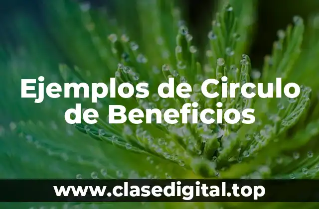 Ejemplos de Circulo de Beneficios