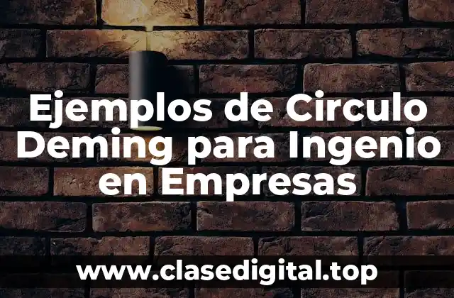 Ejemplos de Circulo Deming para Ingenio en Empresas