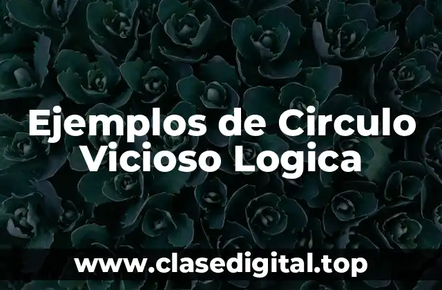 Ejemplos de Circulo Vicioso Logica