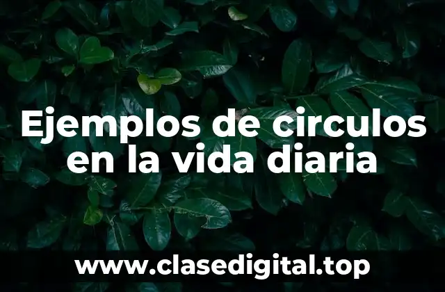 Ejemplos de circulos en la vida diaria
