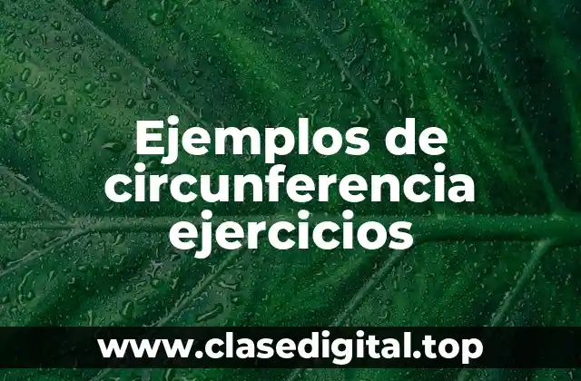 Ejemplos de circunferencia ejercicios