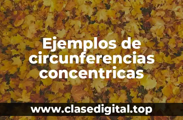 Ejemplos de circunferencias concentricas