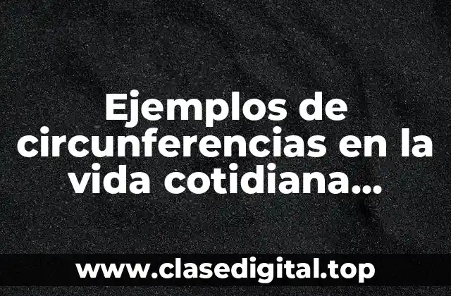 Ejemplos de circunferencias en la vida cotidiana naturaleza