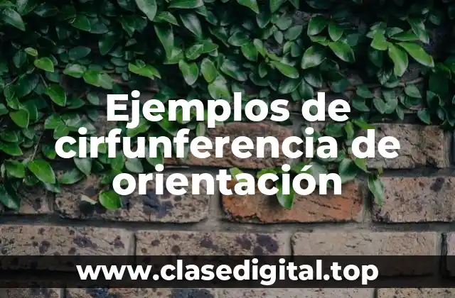 Ejemplos de cirfunferencia de orientación