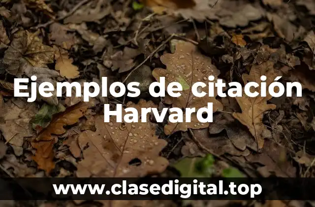 Ejemplos de citación Harvard