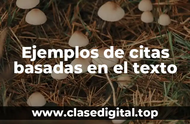 Ejemplos de citas basadas en el texto