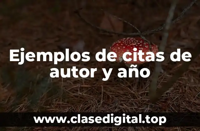 Ejemplos de citas de autor y año