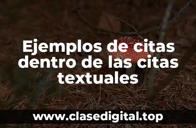 Ejemplos de citas dentro de las citas textuales