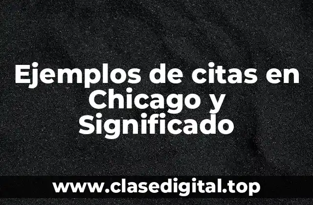Ejemplos de citas en Chicago