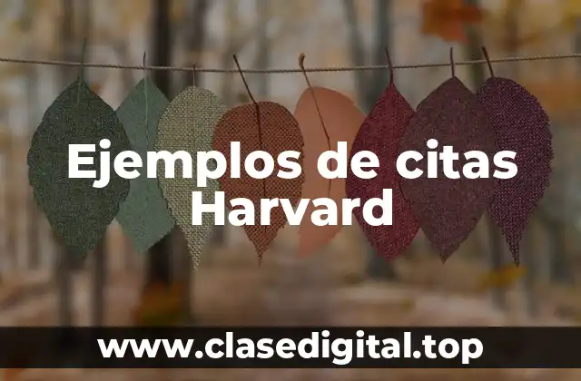 Ejemplos de citas Harvard