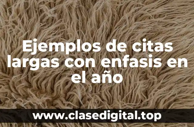 Ejemplos de citas largas con enfasis en el año