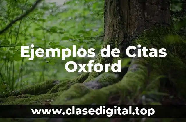 Ejemplos de Citas Oxford
