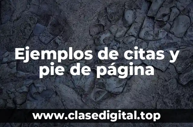 Ejemplos de citas