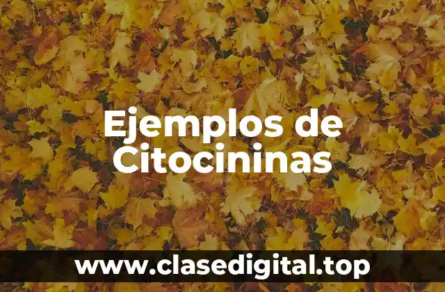 Ejemplos de Citocininas