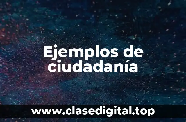 Ejemplos de ciudadanía