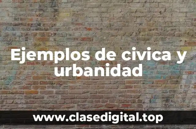 Ejemplos de civica y urbanidad