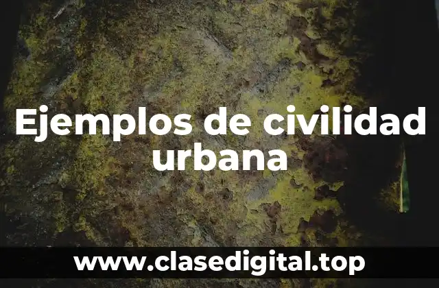 Ejemplos de civilidad urbana