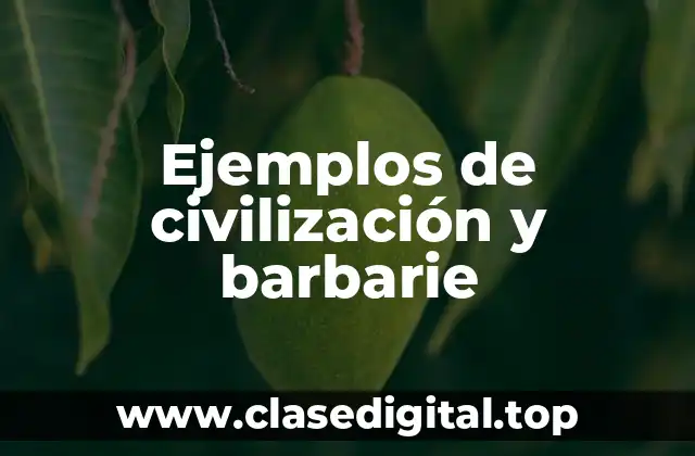 Ejemplos de civilización y barbarie