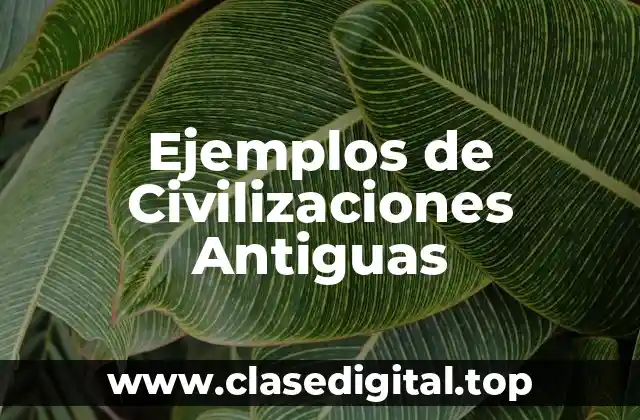 Ejemplos de Civilizaciones Antiguas