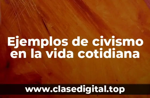 Ejemplos de civismo en la vida cotidiana