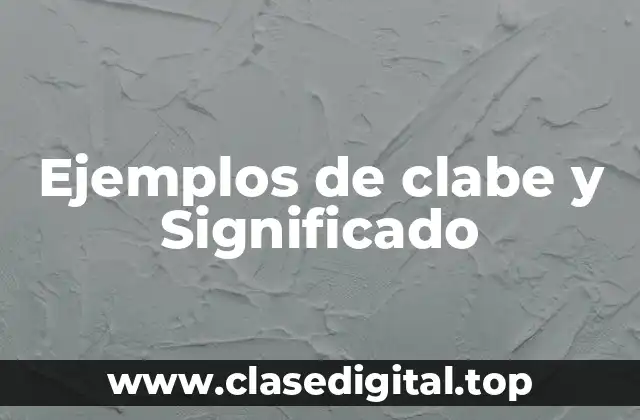 Ejemplos de clabe