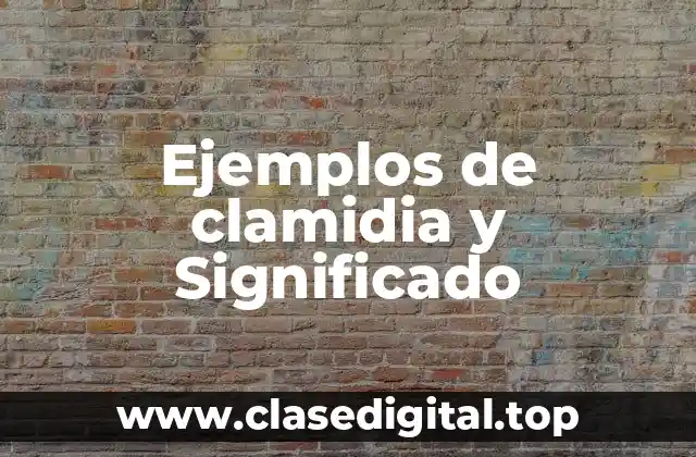Ejemplos de clamidia y Significado