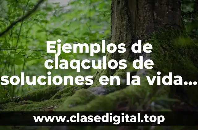 Ejemplos de claqculos de soluciones en la vida cotidiana