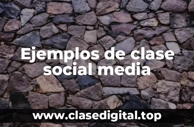 Ejemplos de clase social media