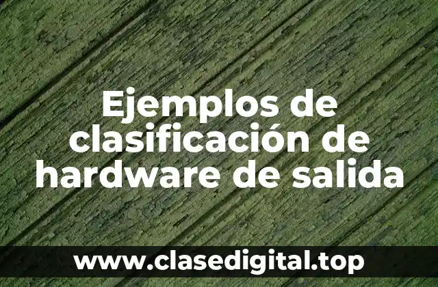 Ejemplos de clasificación de hardware de salida