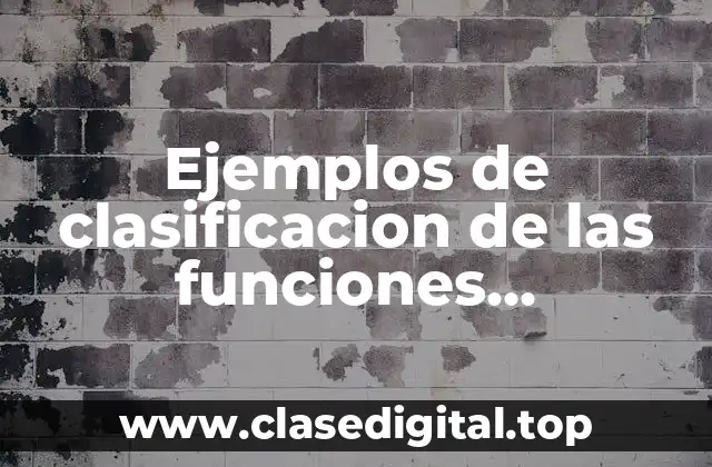 Ejemplos de clasificacion de las funciones algebraicas y trascendentes