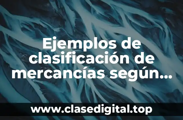 Ejemplos de clasificación de mercancías según las reglas complementarias y Significado