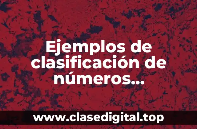 Ejemplos de clasificación de números compuestos