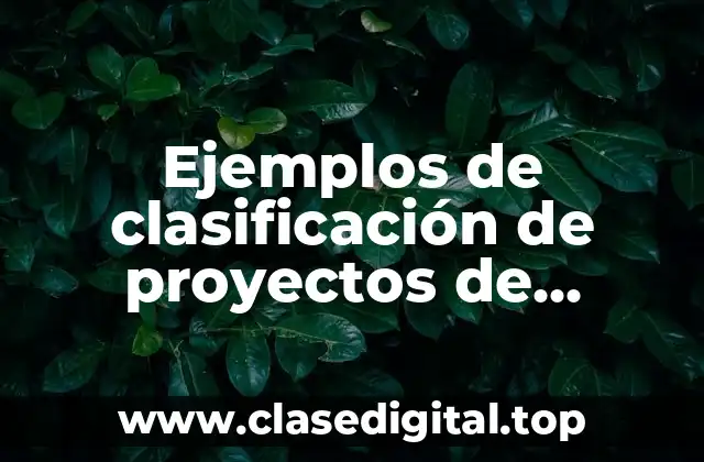 Ejemplos de clasificación de proyectos de restauración en México