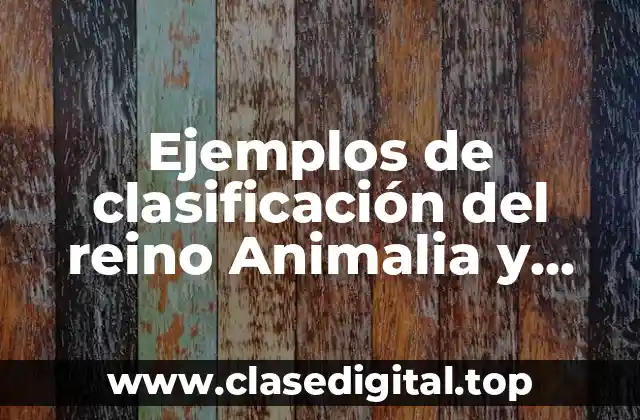 Diferencia entre clasificación del reino Animalia y clasificación de los reinos
