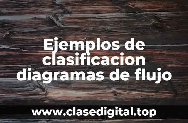Ejemplos de clasificacion diagramas de flujo