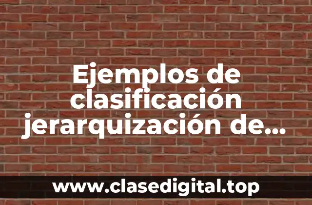 Ejemplos de clasificación jerarquización de textos racionales