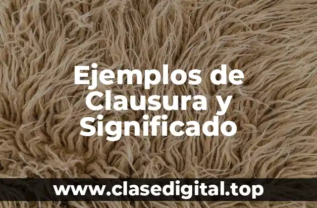 Ejemplos de Clausura