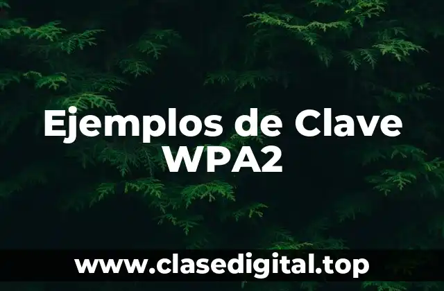 Ejemplos de Clave WPA2