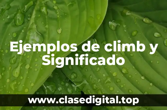 Ejemplos de climb