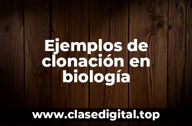 Ejemplos de clonación en biología