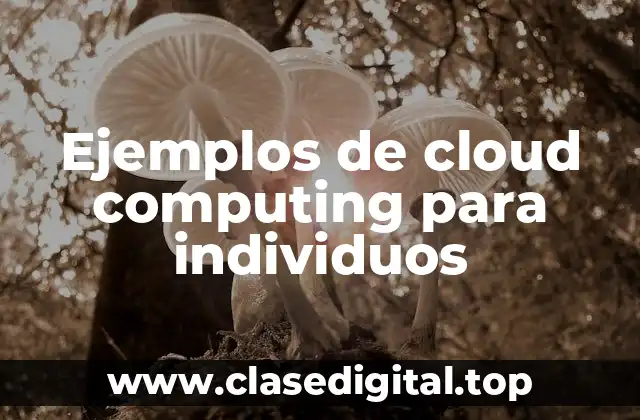 Ejemplos de cloud computing para individuos