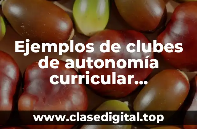 Ejemplos de clubes de autonomía curricular matemáticas