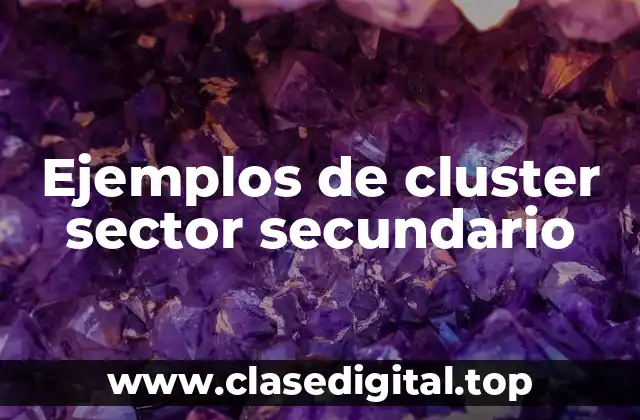 Ejemplos de cluster sector secundario