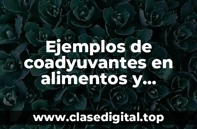 Ejemplos de coadyuvantes en alimentos