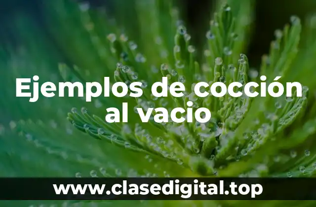 Ejemplos de cocción al vacio