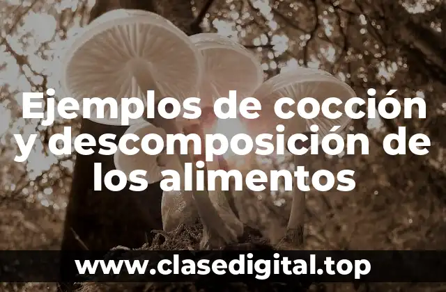 Ejemplos de cocción y descomposición de los alimentos