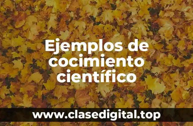 Ejemplos de cocimiento científico